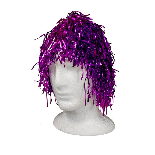 Purple 17g Tinsel Wig - 30cm