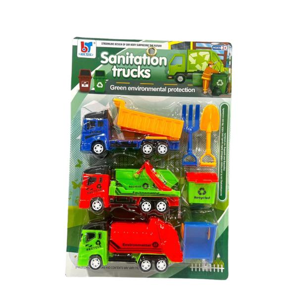 Kids Rubbish Truck Toy Set