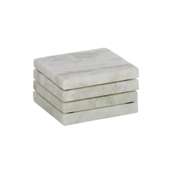 4 Pack Square Marble Coaster - 10cm