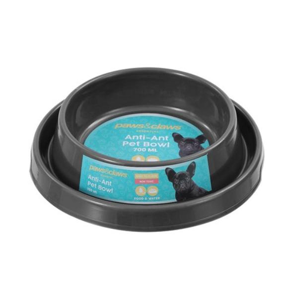 Anti Ant Dark Grey 700ml Pet Bowl - 22.5cm x 16.5cm x 5.5cm