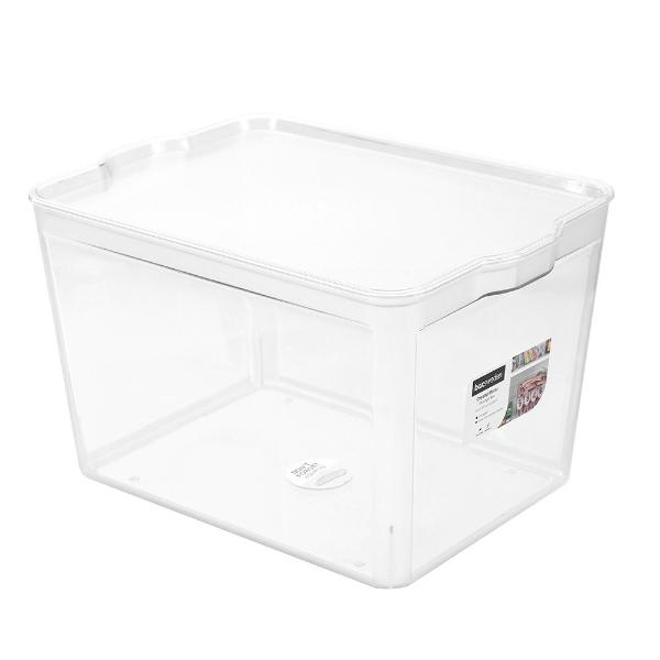 Large Boxsweden Crystal Reno Storage Box With Clear Lid - 37.5cm x 23cm