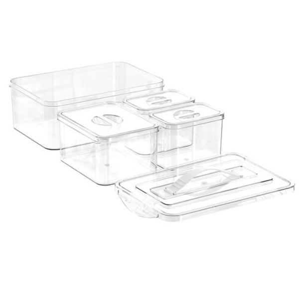 4 Pack Crystal Storage Container Set