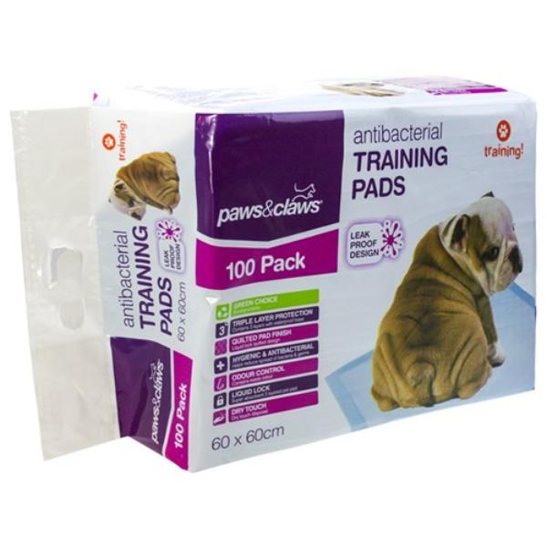 100 Pack Antibacterial Training Pads - 60cm x 60cm