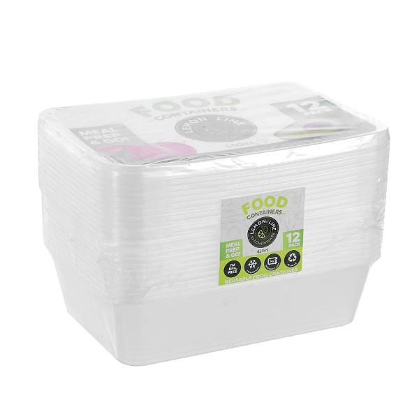 Lemon & Lime Reusable Rectangular Food Container - 650ml