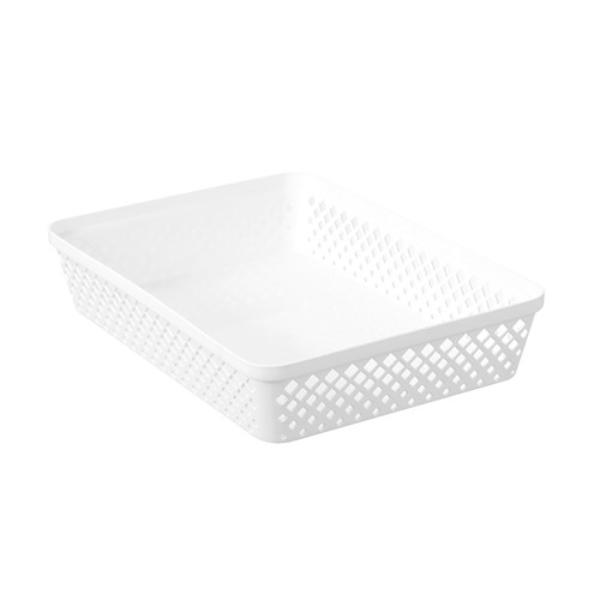 White Boxsweden Diamond Organiser Tray - 33cm x 24cm x 6.5cm