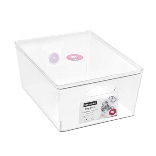 Boxsweden Crystal Tidy Lidded Box - 34cm x 26cm x 15cm