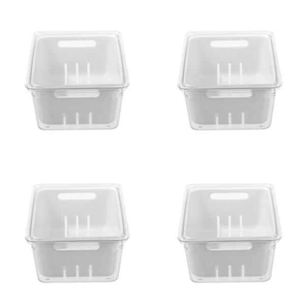 Boxsweden White Clear Crystal Crisp Bin Food Storage - 2L