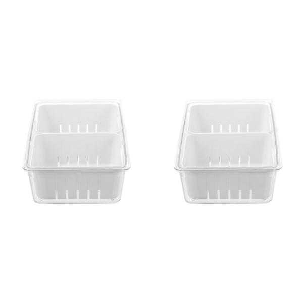 Boxsweden Crystal Crisp 2 Section Bin Storage - 4L