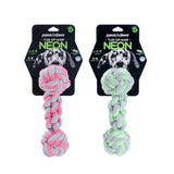 Load image into Gallery viewer, Neon Tug Of War Dumbell Tugger Toy - 25cm x 8cm x 1.5cm
