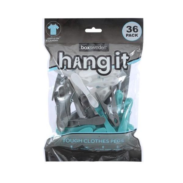 36 Pack Hang It Tough Clothes Pegs