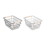 Load image into Gallery viewer, Toska Wire Beech Handle Basket - 24.5cm x 18.5cm x 12cm
