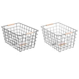 Load image into Gallery viewer, Toska Wire Beech Handle Basket - 38cm x 27cm x 21cm
