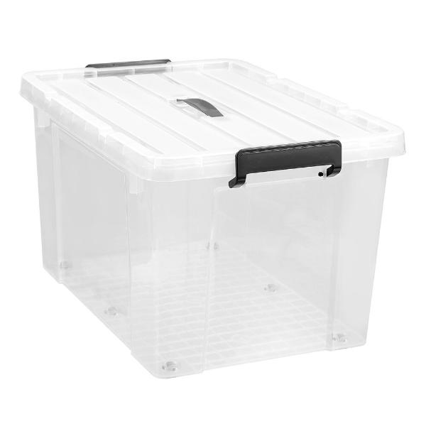 Boxsweden White Dura Carry Box With Wheels - 65L