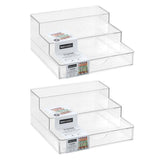 Load image into Gallery viewer, Boxsweden Crystal Clear 3 Tier Shelf Organiser Drawer - 26.5cm
