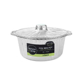 Load image into Gallery viewer, Lemon &amp; Lime Silver 3.8L Foil BBQ Pot With Lid - 29cm
