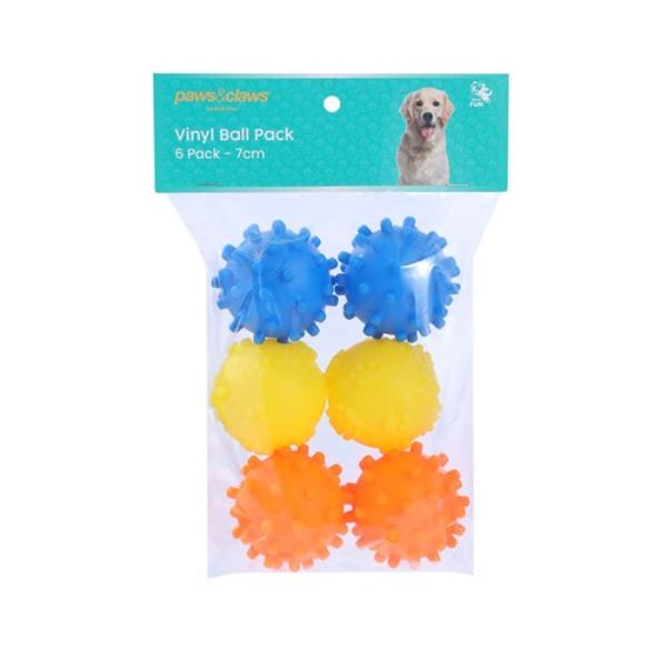 6 Pack Vinyl Ball - 7cm