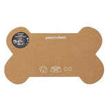 Load image into Gallery viewer, Cork Anti Slip Base Feeding Mat Bone - 55cm x 33cm x 0.4cm
