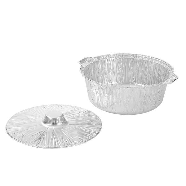 Lemon & Lime Larger Super Thick And Strong 8L Foil Bbq Pot With Lid - 39cm