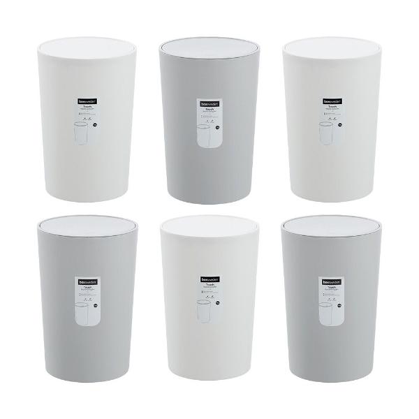 Boxsweden Round Touch Swing Home Office Bin - 7.5L