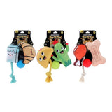 Load image into Gallery viewer, 3 Pack Tug N Play Plush Pet Toy - 17cm x 11cm x 5cm
