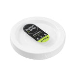 Load image into Gallery viewer, 25 Pack Lemon &amp; Lime White Round Reusable Side Plate - 18cm
