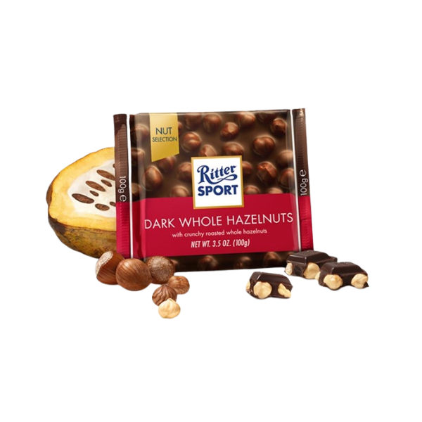 Ritter Sport Milk Dark Whole Hazel Chocolate - 100g