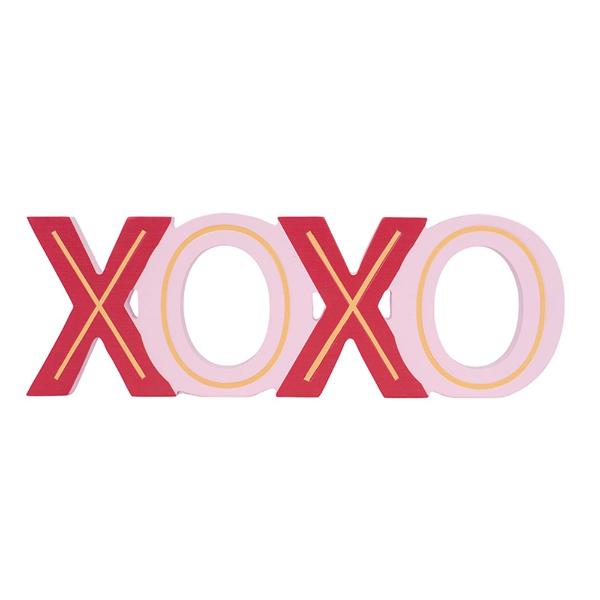 Valentines Xoxo Mdf Sign - 28cm x 9.5cm x 1.5cm