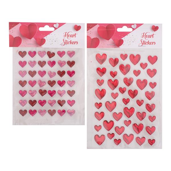 40 Pack Heart Stickers