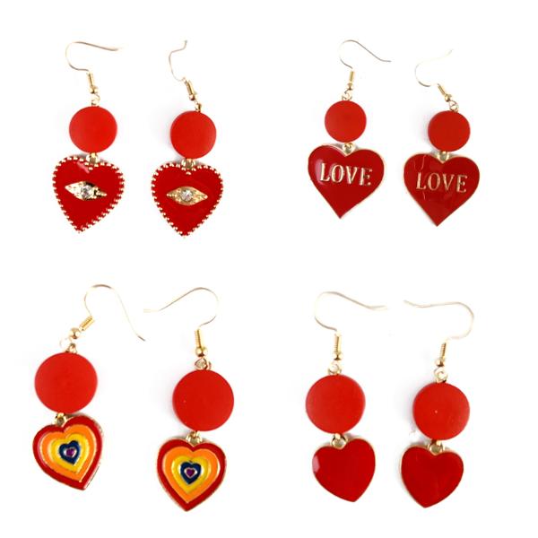 Valentines Heart Shape Earrings