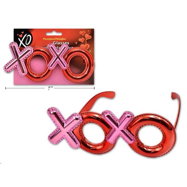 Valentines Metallic Xoxo Glasses