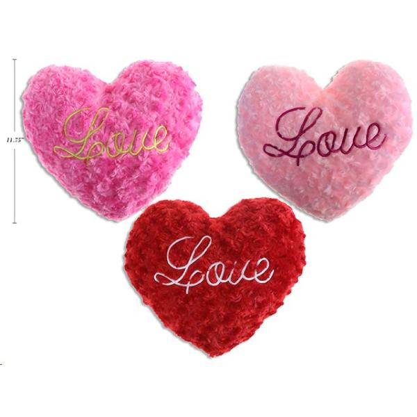 Valentine Embroidered Plush Heart - 30cm