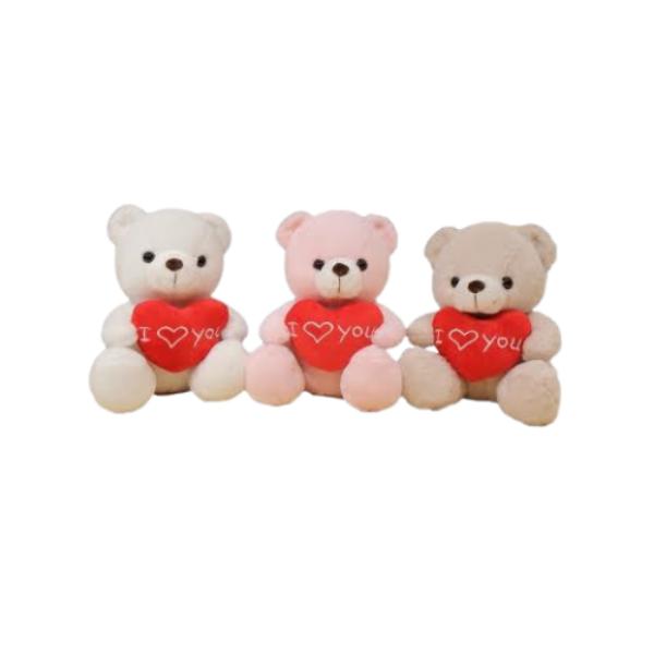 Assorted I Heart You Plush Teddy Bear - 28cm