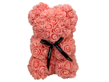 Load image into Gallery viewer, Peach Rose Bear With Gift Box - 25cm
