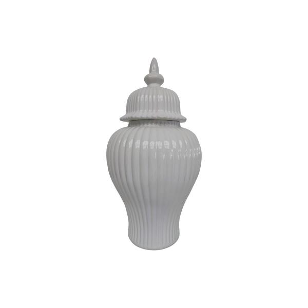 Dolomite White Ripple Vase - 50cm