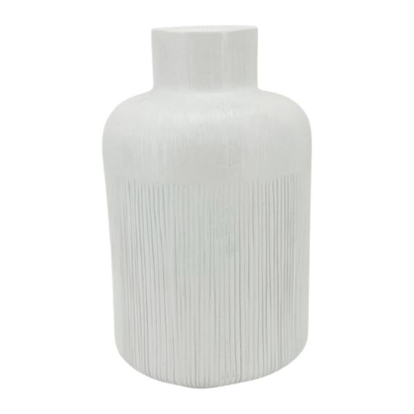 White Finish Table Vase - 23cm