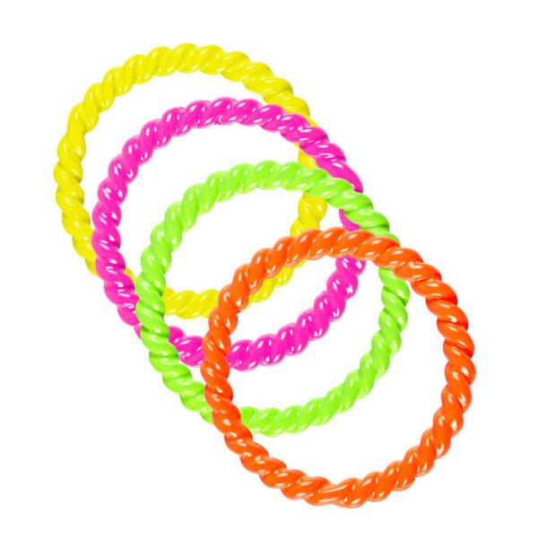 4 Pack Neon Rings | The Base Warehouse