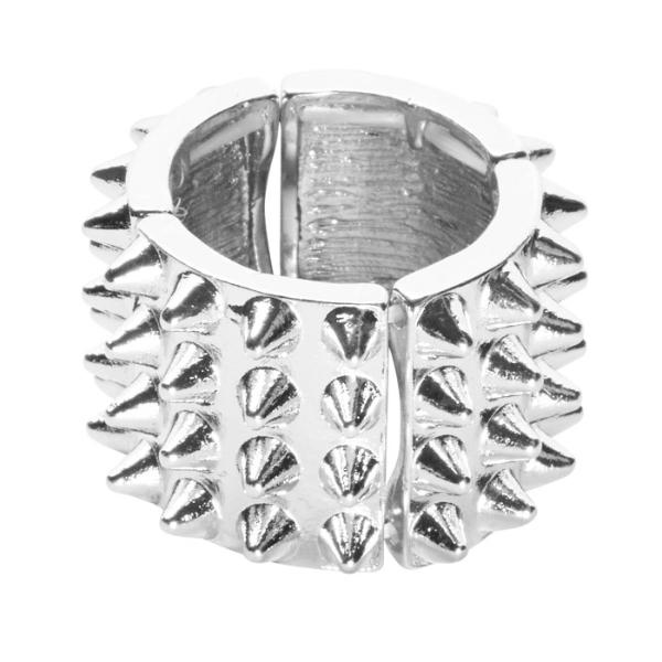Silver Spiked Ring