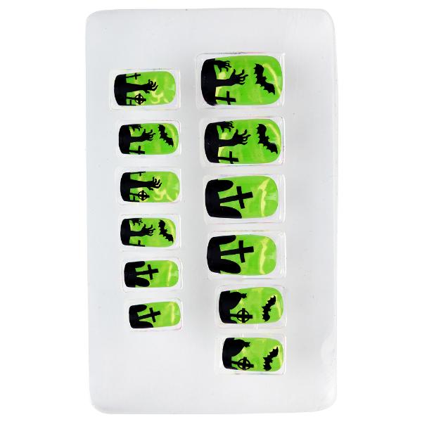 Self Adhesice Neon Haunted Nails