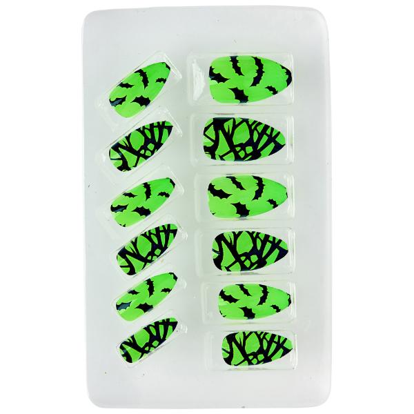 Self Adhesice Neon Bats Nails