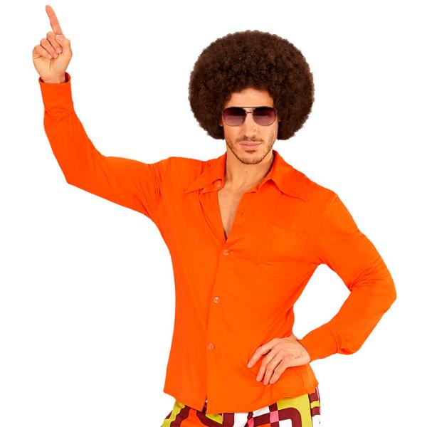 The 70s Groovy Style Orange Shirt - XX Large