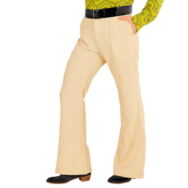 The 70s Groovy Style Beige Pants - Large - X Large
