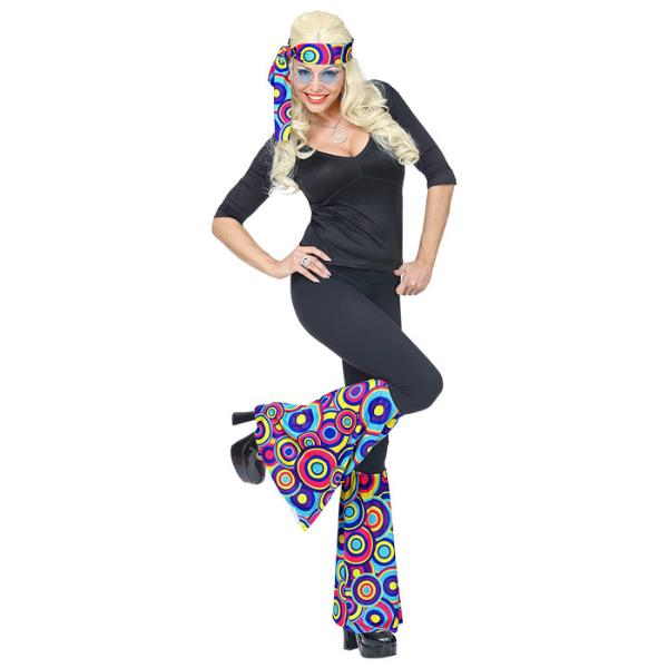 The 70s Groovy Style Blue Bubbles Headband & Leg Warmers
