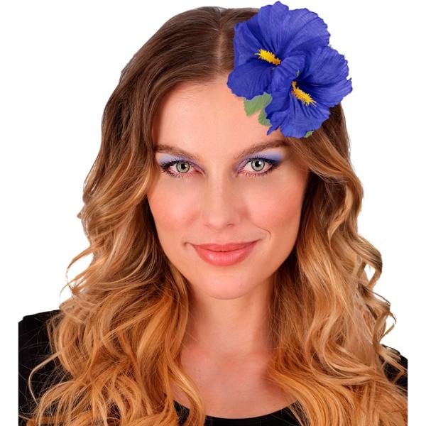 2 Pack Blue Hibiscus Flowers Hair Clip
