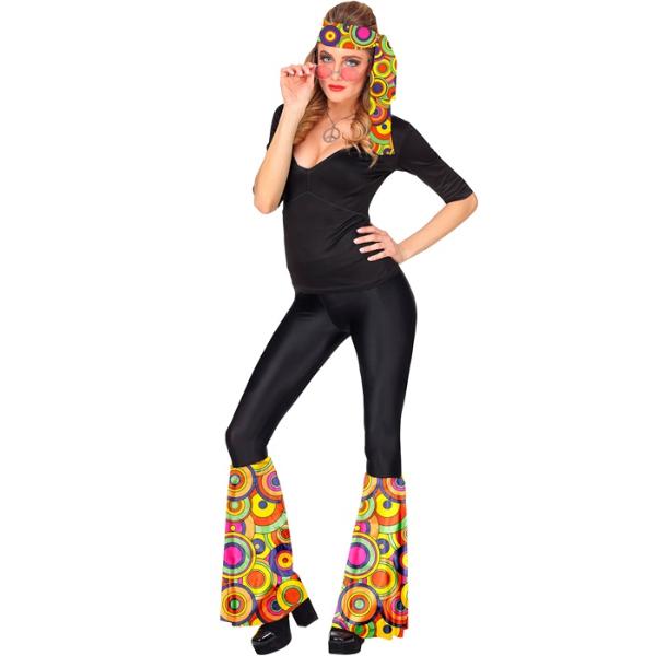 The 70s Groovy Style Yellow Circles Headband & Leg Warmers