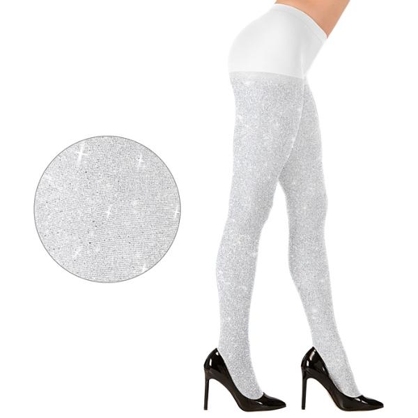 Shimering White 40 Denier Pantyhouse - X Large