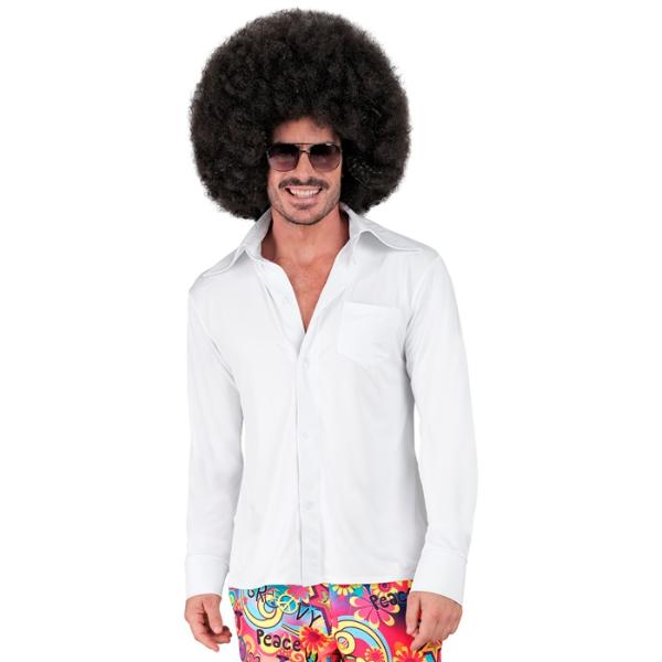 The 70s Groovy Style White Shirt - XX Large