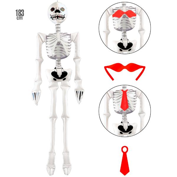 Inflatable Skeleton With Necktieand Bra