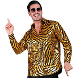 Load image into Gallery viewer, Gold Animalier Party Fashion Shirt - Small - Medium
