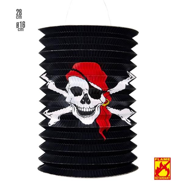 Flame Retardant Pirate Skull & Cross Bones Lampion - 16cm x 28cm