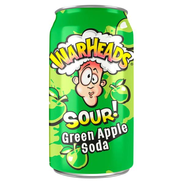 Warheads Sour Green Apple Soda - 355ml